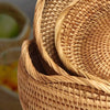 Round Rattan Wicker Basket For House And Restaurant| Set Of 3