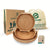 Round rattan tray set of 3 with bag and box