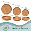 Round rattan tray with 3 size difference