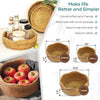 Round Rattan Wicker Basket For House And Restaurant| Set Of 3