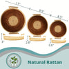 Round rattan tray with 3 size difference