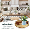 Round rattan tray unique design an eye-catching addition to any place